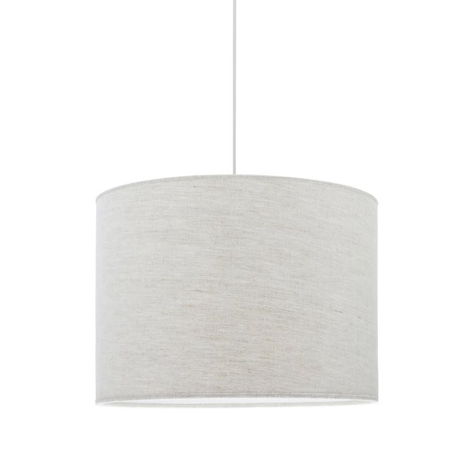 Lampa wisząca z abażurem lnianym jasna Sara 35cm klosz